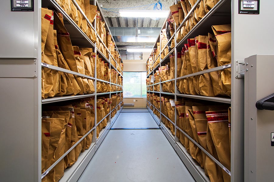 ActivRAC Mobile Shelving Storing Police Evidence