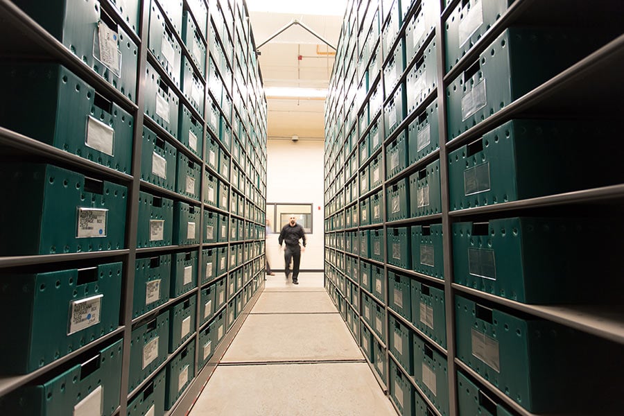 Long-term Drug Evidence Stored on High-Density Compact Shelving System