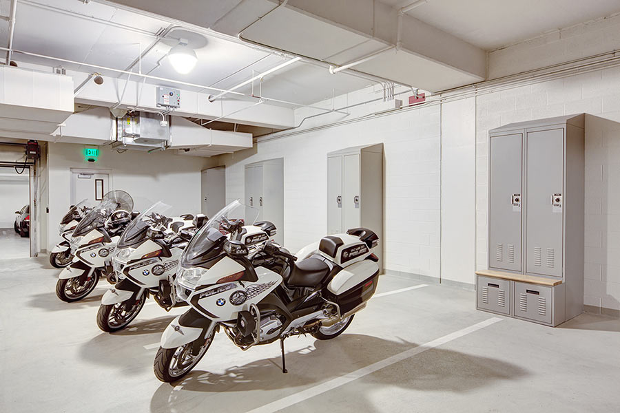 Personal Duty Lockers in Public Safety Building Garage