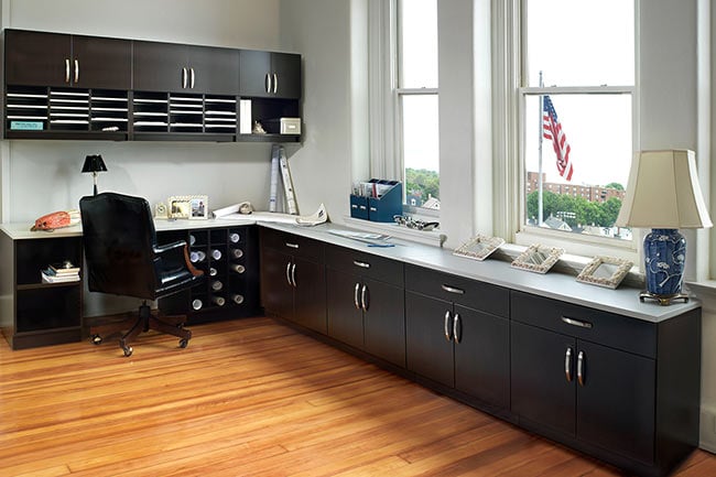 Administrative Office with Modular Casework and Organizing Modules