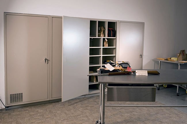 Evidence Processing Room with Pass-thru Evidence Lockers