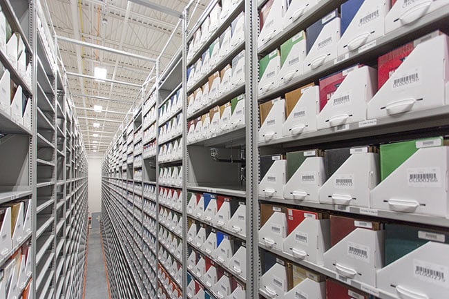 Mobile High-Bay Shelving for Off-Site Library Storage