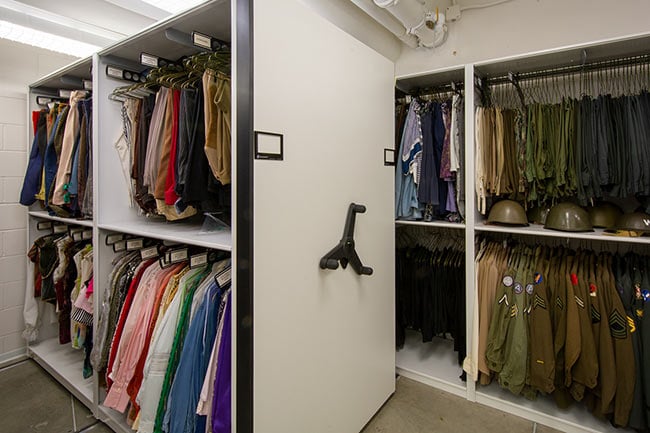 Mobile Storage Shelving for Costumes and Props