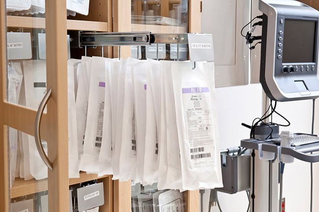 Procedure Room Supply Storage in Modular Casework