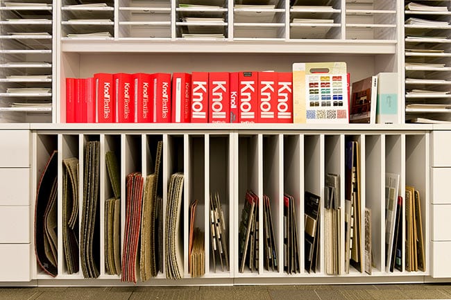 Samples and Binder Storage in Modular Casework