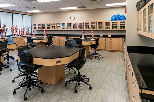 Seating and Modular Cabinets in Science Lab