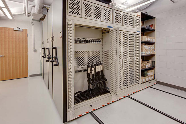 Secure Storage with Universal Weapons Rack