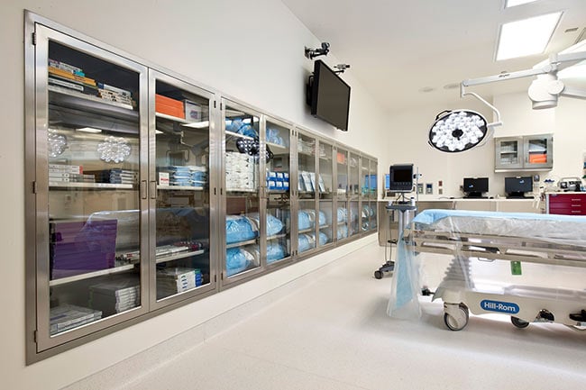 Stainless Steel Modular Cabinets in OR Suite