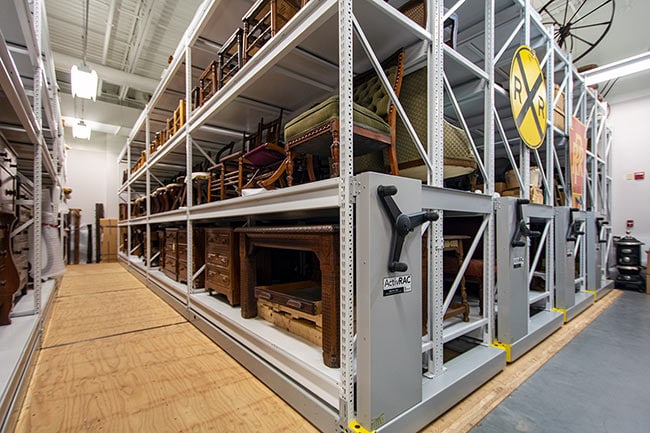 ActivRAC Mobile Shelving Storing Museum Artifacts