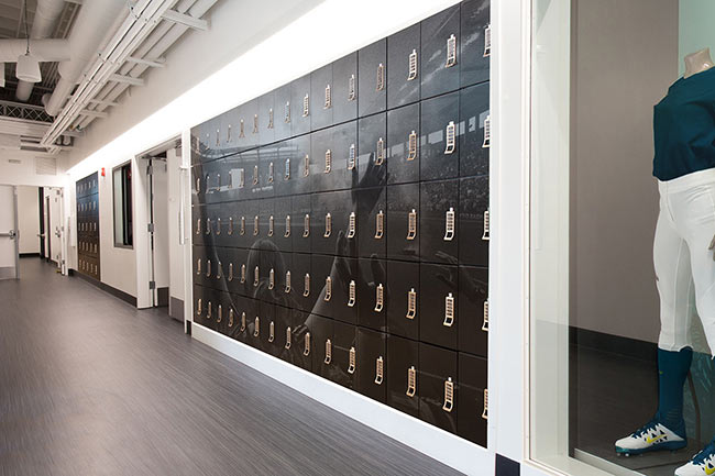 Day-Use Lockers with Pass-Through Feature for Team Uniforms and Gear