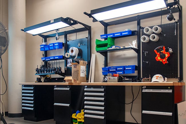 Equipment Maintenance Workbench and Modular Drawer Cabinets