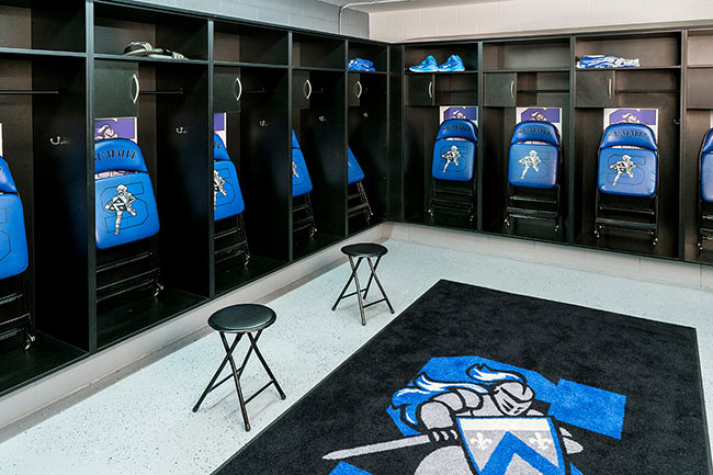 Laminate Lockers in Basketball Locker Room