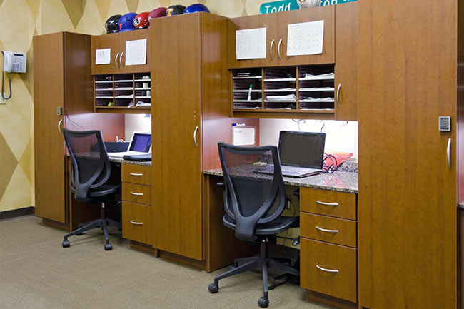 Modular Casework Workstations in Sports Nutrition Office
