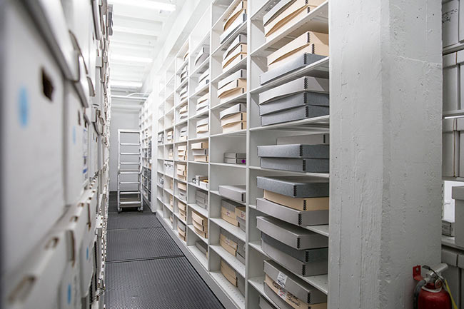 Museum Archives Stored in 4-Post Shelving