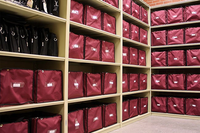 Board of Elections Storage on 4-Post Shelving