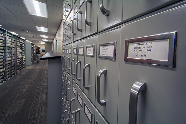 Cabinets and Shelving in Register of Deeds Office