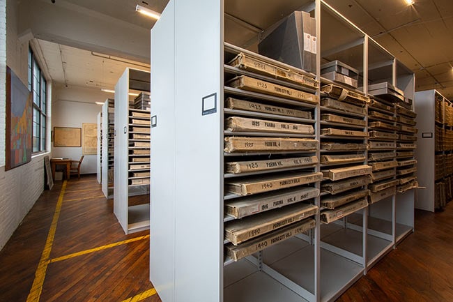 Deed Books Stored on 4-Post Shelving