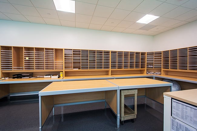 Mail Center Furniture for Sorting and Receiving