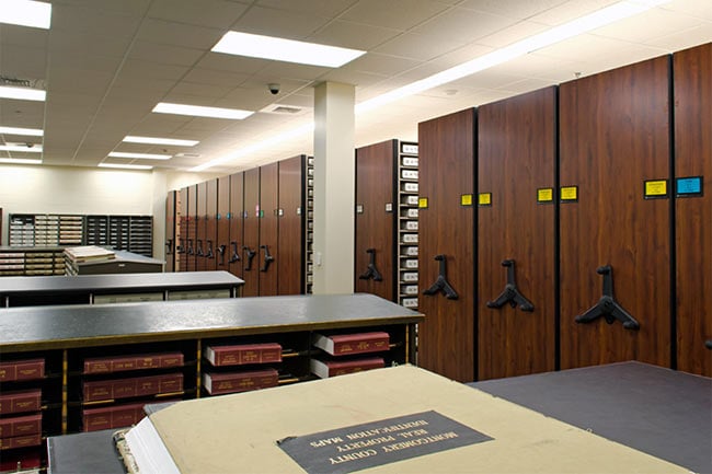 Mechanical-Assist Compact Storage System for Deeds and Records