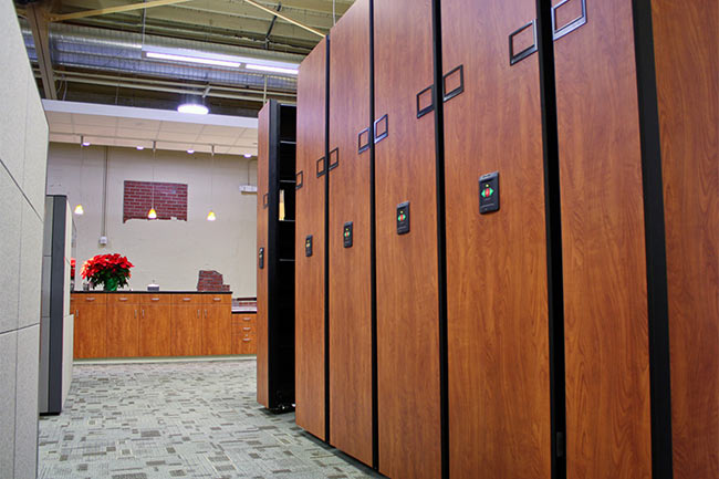 Powered Mobile Shelving in Board of Elections Office