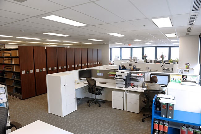 Powered Mobile Shelving in Revenue and Finance Office