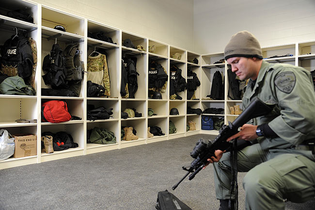 4-Post Shelving Storing Tactical Unit Gear