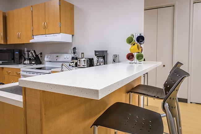Modular Casework in Military Base Break Room