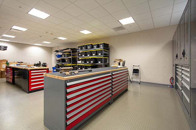 Modular Drawer Cabinets in Military Maintenance Area