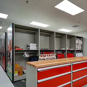 K12-Sports-Workstations-High Density Shelving